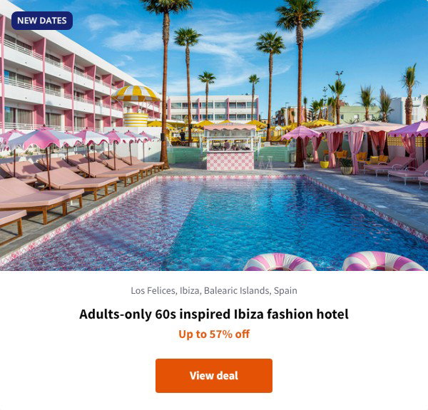 Adults-only 60s inspired Ibiza fashion hotel