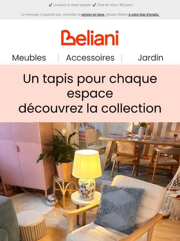 Un tapis qui complète votre espace 😍