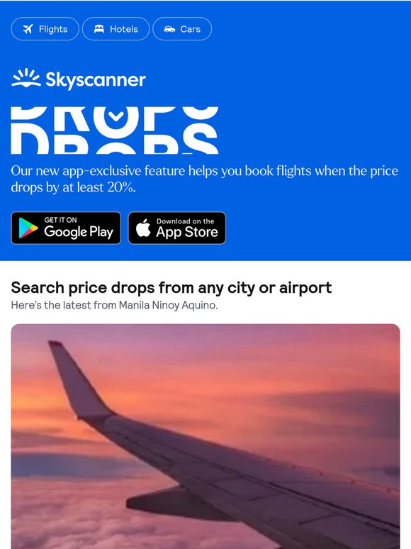 Your weekly price drops, from P 5,324 ✈️ 📉