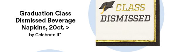 Graduation Class Dismissed Beverage Napkins, 20 ct. > by Celebrate It