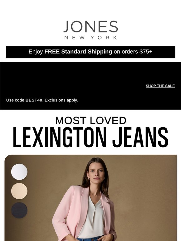 Your Perfect Fit - 40% Off Lexington Jeans