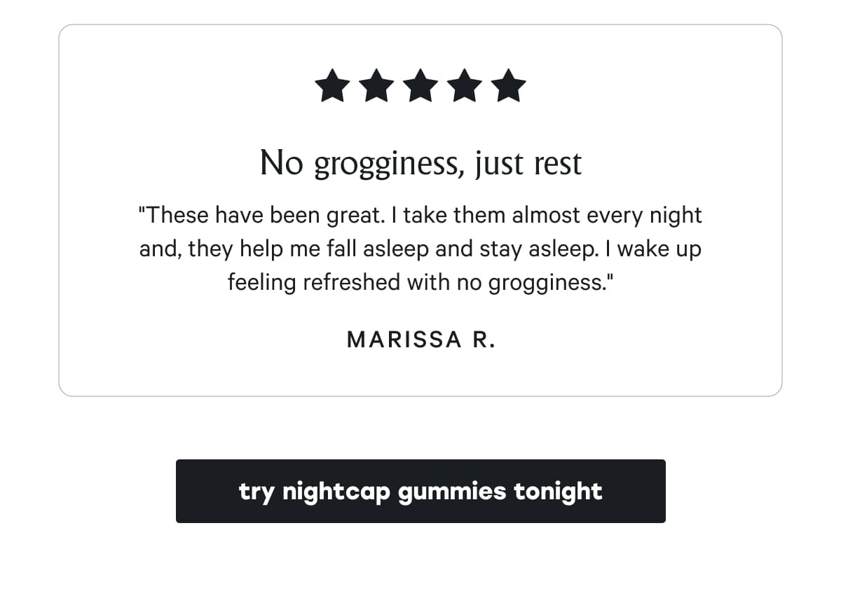 try nightcap gummies tonight