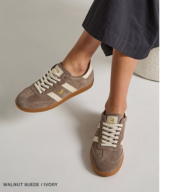 Parallel Sneaker - Walnut Brown Suede/Ivory Leather
