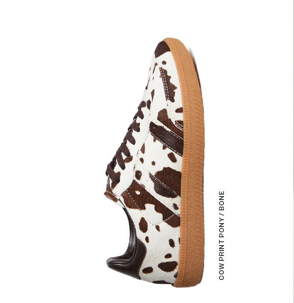 Parallel Sneaker - Cow Print Pony/Bone