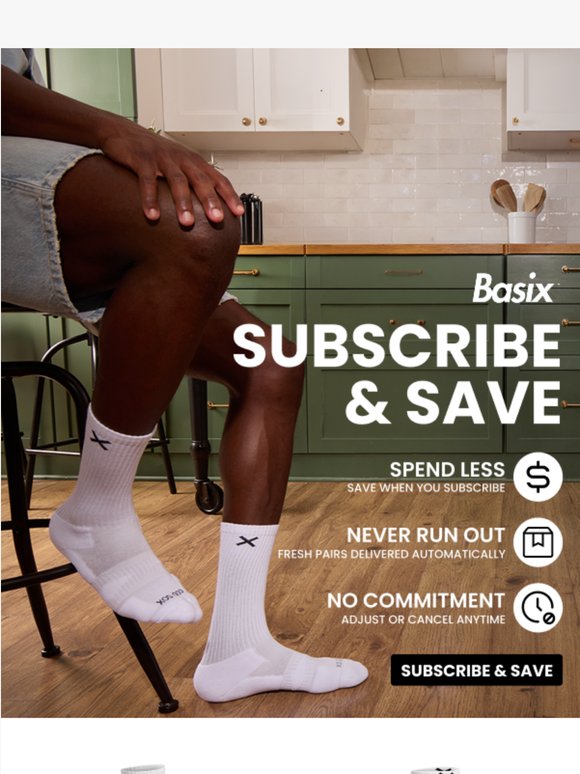 Basix. Your Everyday Wear. Subscribe & Save Today
