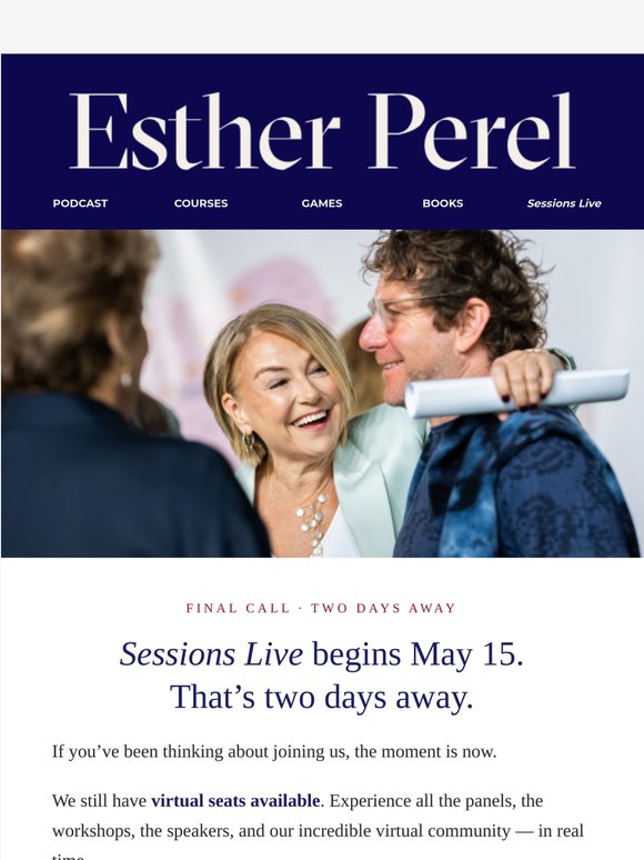 Last call. Sessions Live 2026 starts in two days.