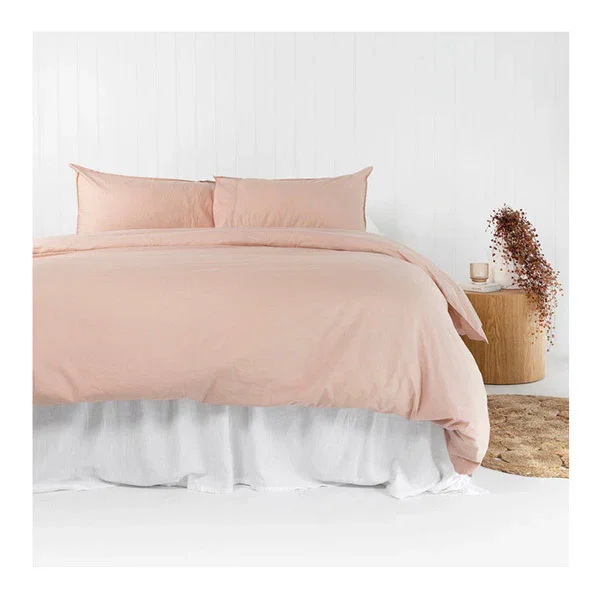 Bambury Temple Organic Cotton Quilt Cover Set Rosewater
