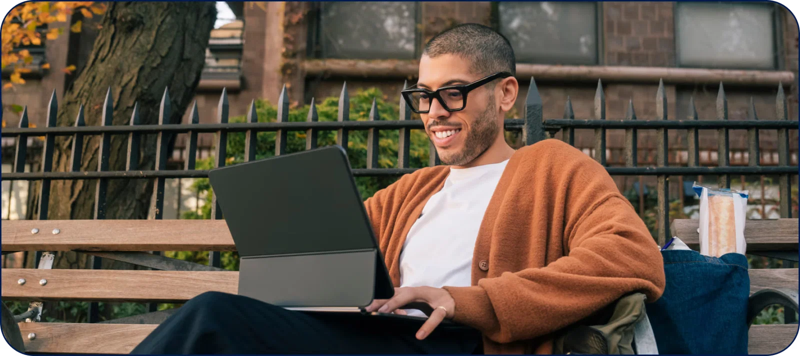 A man with laptop