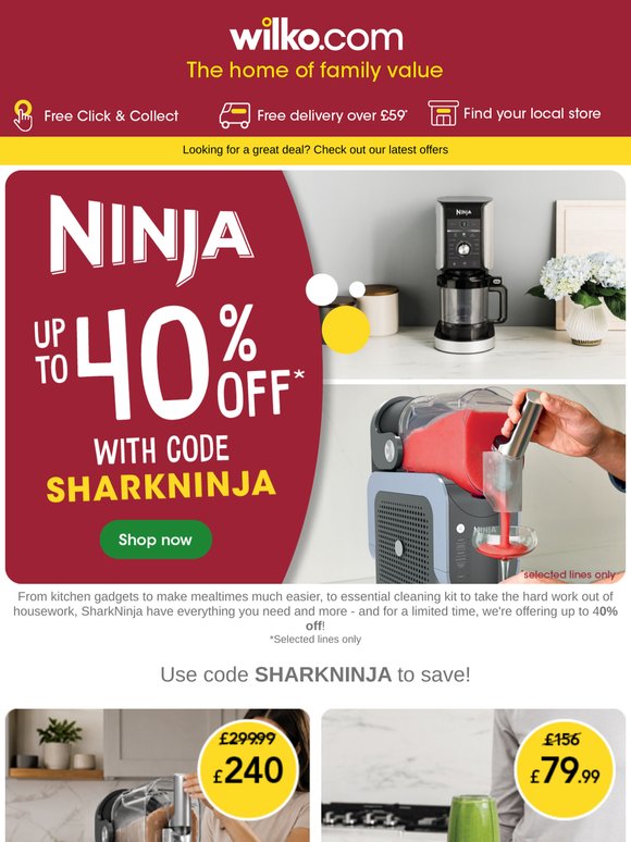There's still time to save up to 40% on SharkNinja!
