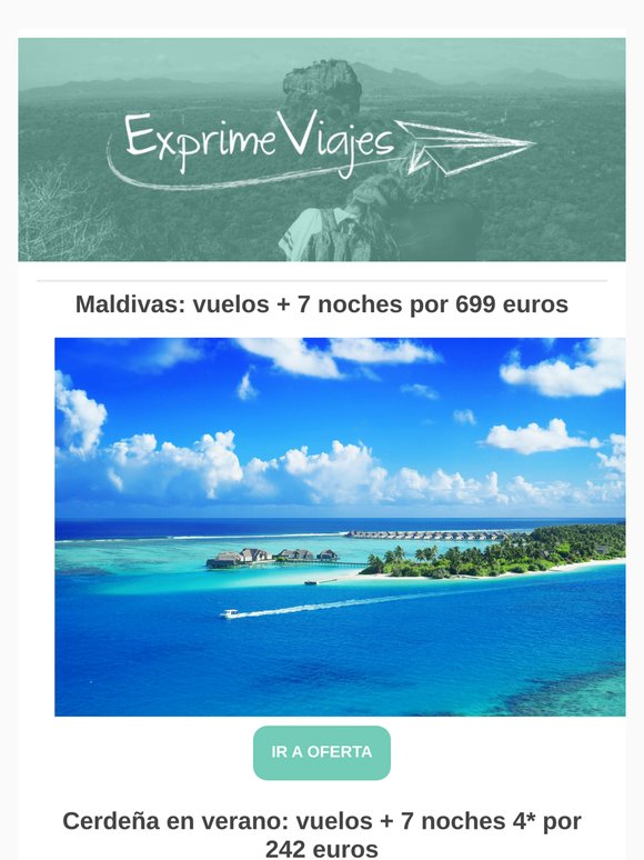 ⭐ Maldivas: vuelos + 7 noches por 699 euros