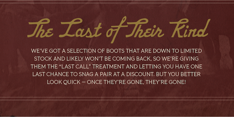Last Call Boots