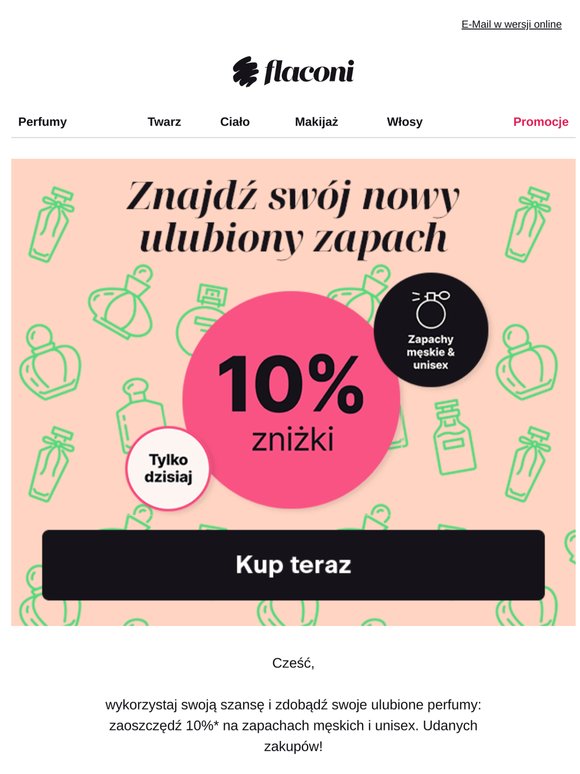 10% zniżki na topowe zapachy dla niego 🛍️✨