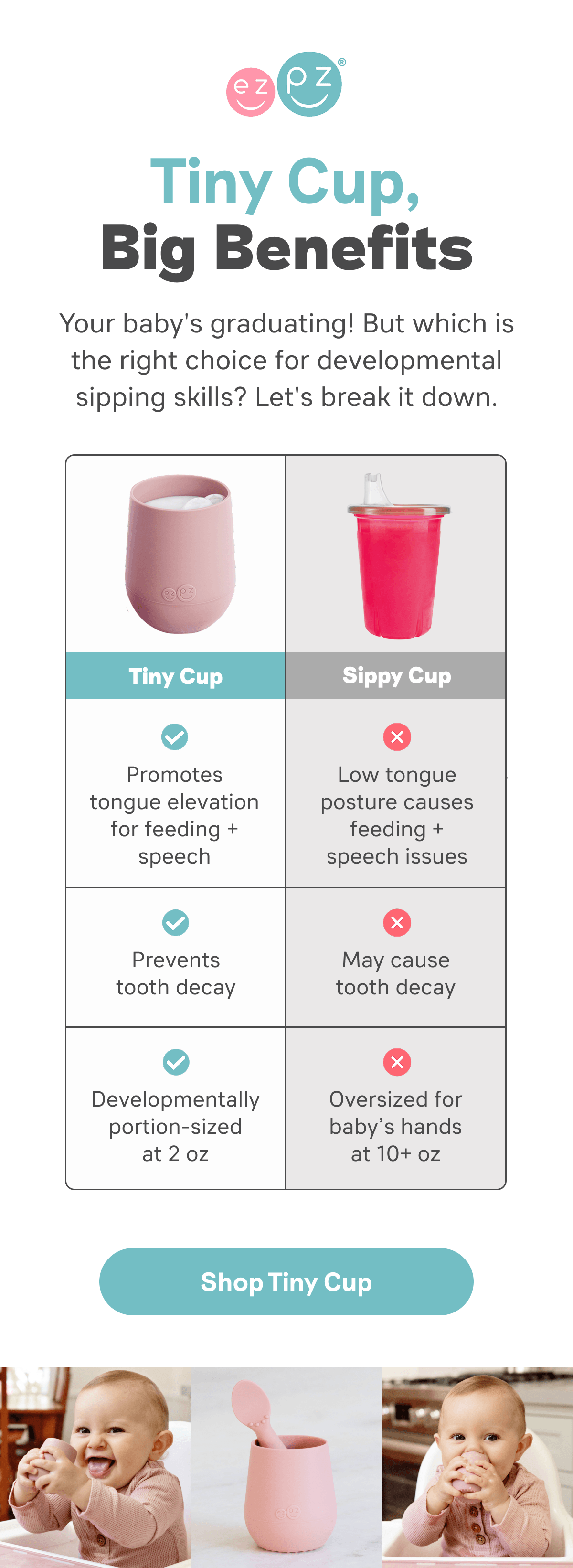 Shop our Tiny Cup with huge benefits!