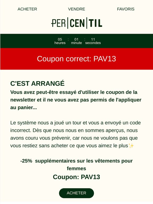 PROBLÈME RÉSOLU -> COUPON PAV13