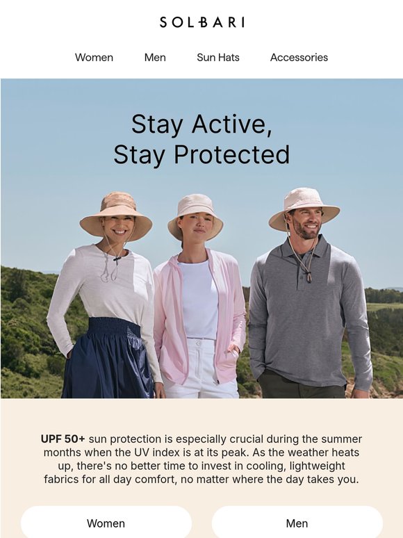 Stay active with Solbari