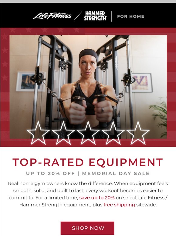 Top-Rated Equipment | Now Up to 20% Off + Free Shipping