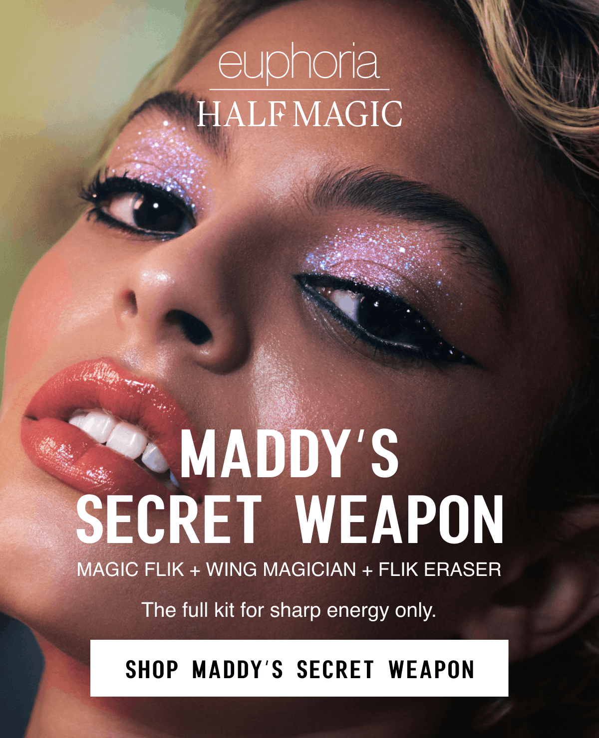 Maddy’s Secret Weapon. MAGIC FLIK + WING MAGICIAN + FLIK ERASER. The full kit for sharp energy only. [Click here to Shop Maddy’s Secret Weapon]