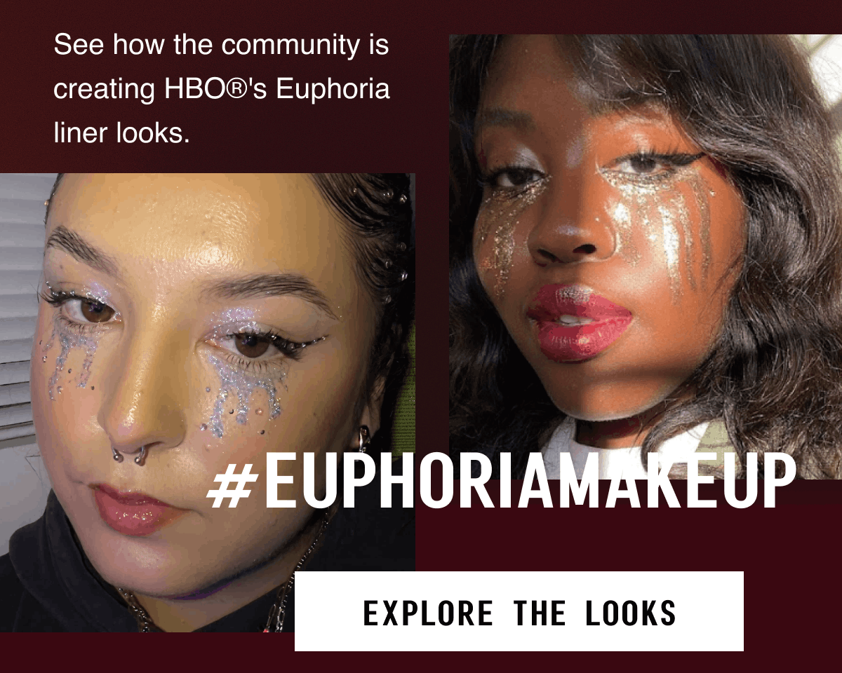 See how the community is creating HBO Euphoria liner looks. #euphoriamakeup [Click here to Explore the looks]