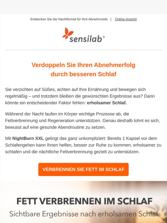 Besser schlafen. Mehr Fett verbrennen. 🔥
