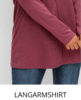 Bordeauxmelierstes Langarmshirt mit Verlinkung in alle Langarmshirts