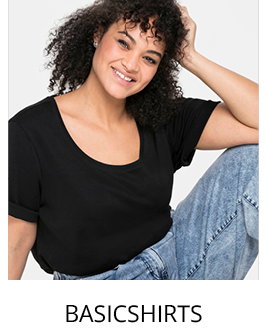 Schwarzes Shirt mit Verlinkung in alle Basic-Shirts