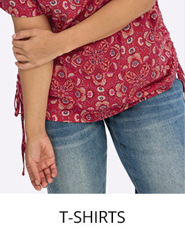 Rotes gemustertes Shirt mit Verlinkung in alle T-Shirts
