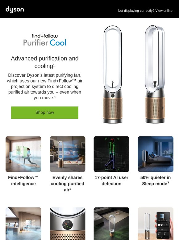 Experiencing cooling purified air starts now¹