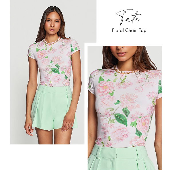 Tate Floral Chain Top >> Shop Now