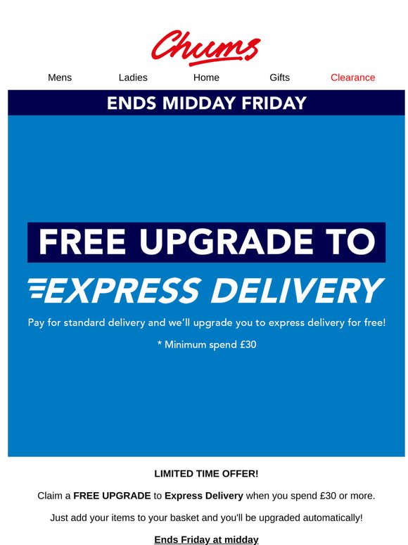 Free Upgrade to Express Delivery* 🚚
