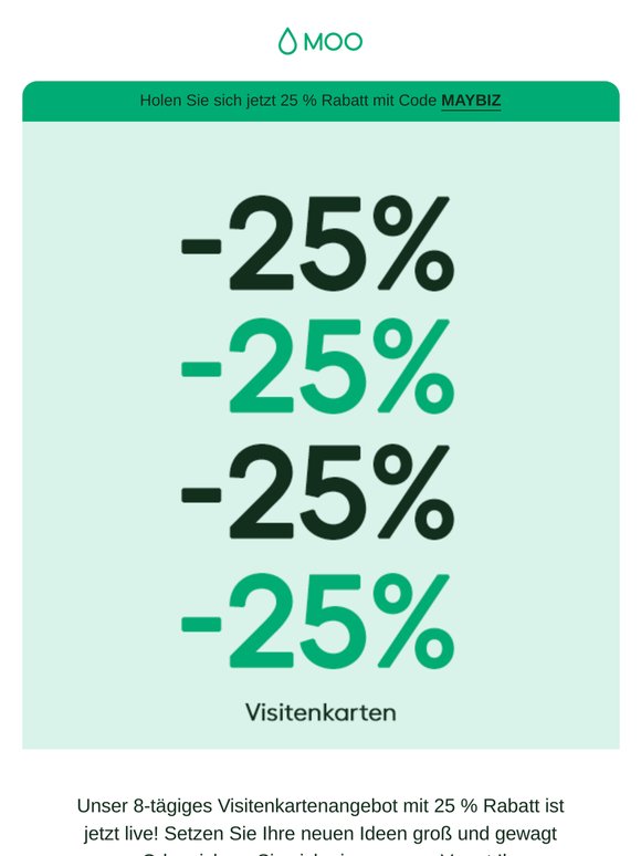 🚨Los geht’s: 25 % Rabatt beginnt heute 🚨