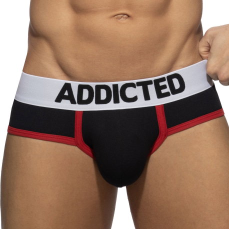 Addicted Slip Microfibre Piquée Noir - Blanc