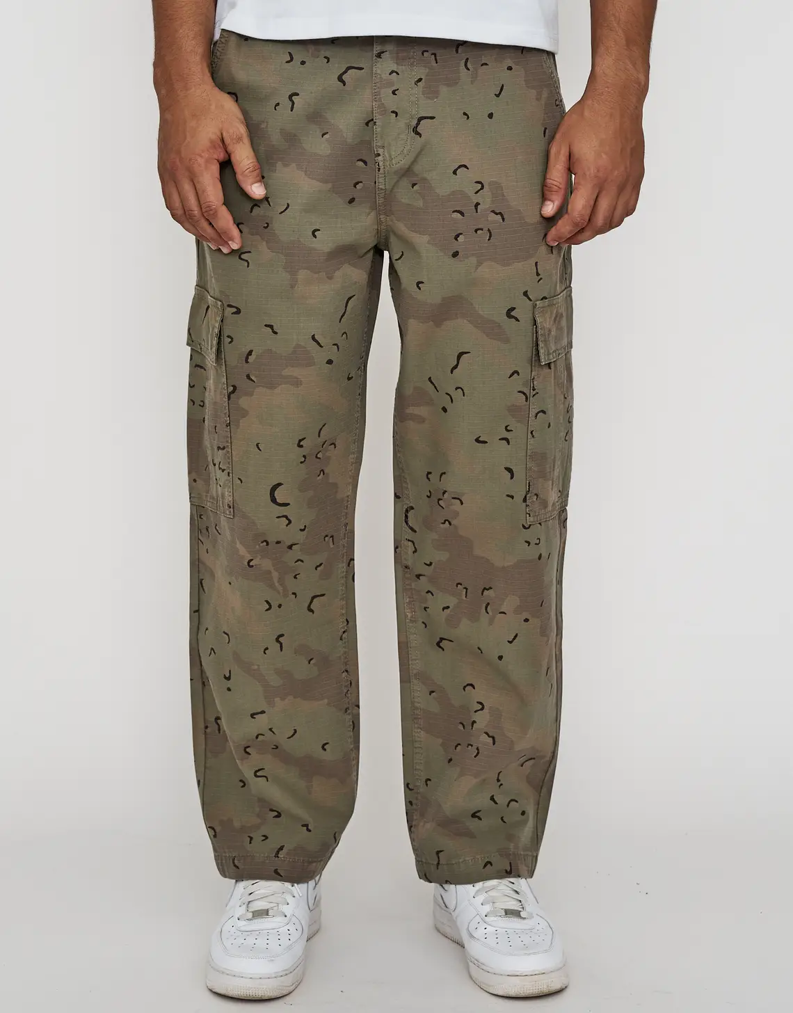 Baggy Fit Camo Ripstop Cargo Pant in Camo.