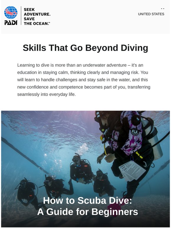 Want To Stay Calm Under Pressure? Learn To Dive