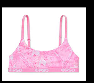 PSD Pink Trail Dust Camo Scoop Sports Bra