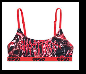 PSD Ghost Face Red Lightning Scoop Sports Bra