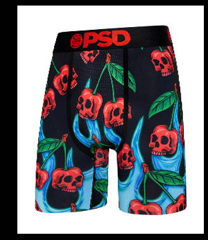 PSD Flame Cherry Skull Boxer Briefs