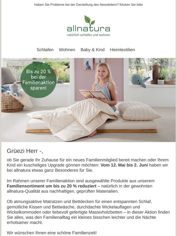 Bis zu 20 % bei der Familienaktion sparen!