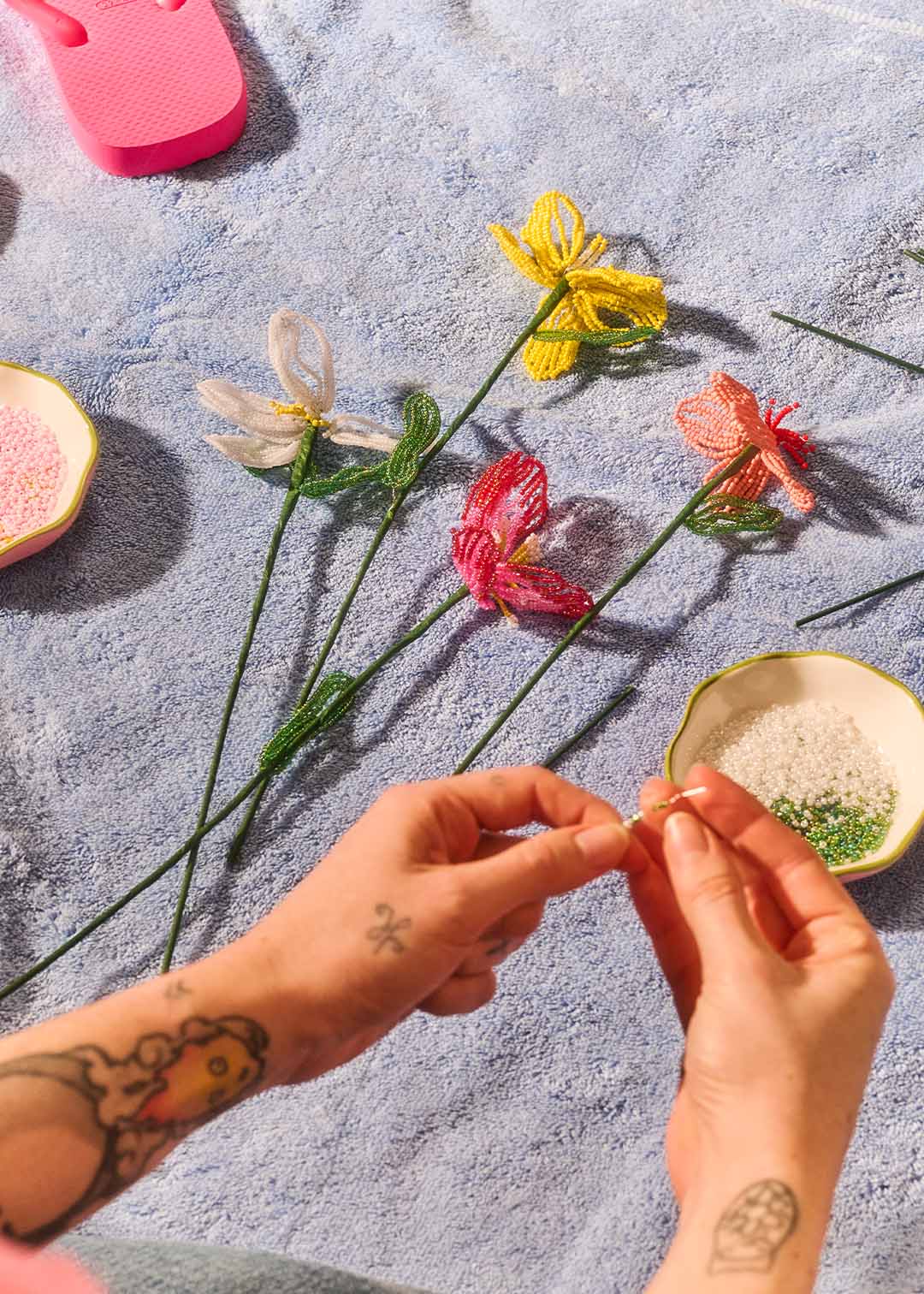 Image of DIY beaded flowers