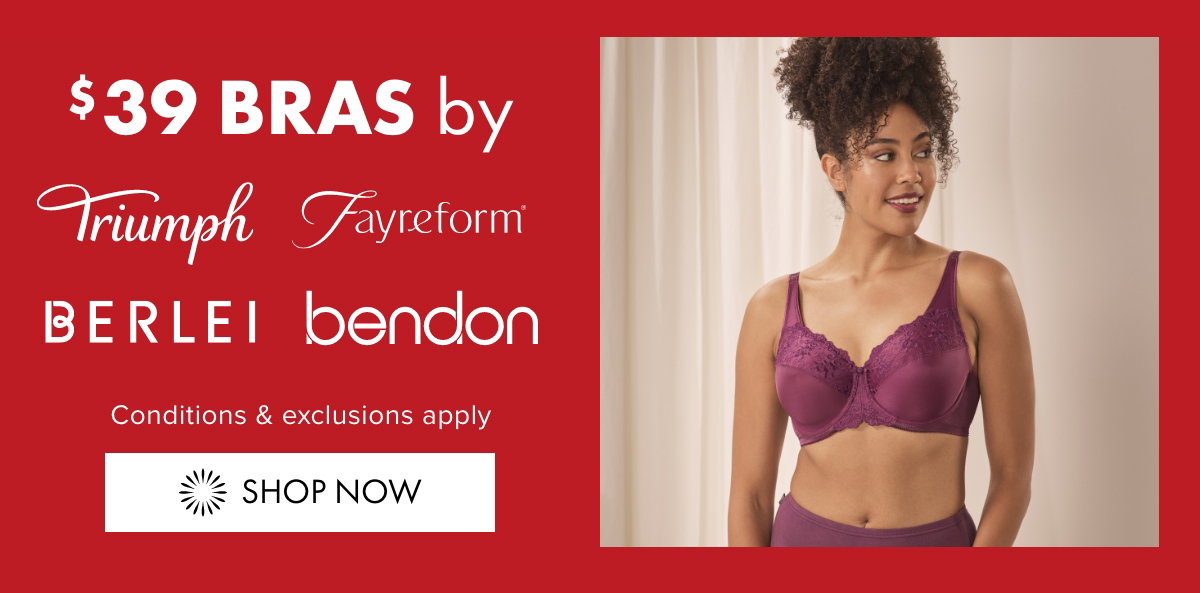 $39 Bras by Triumph, Fayreform, Berlei & Bendon