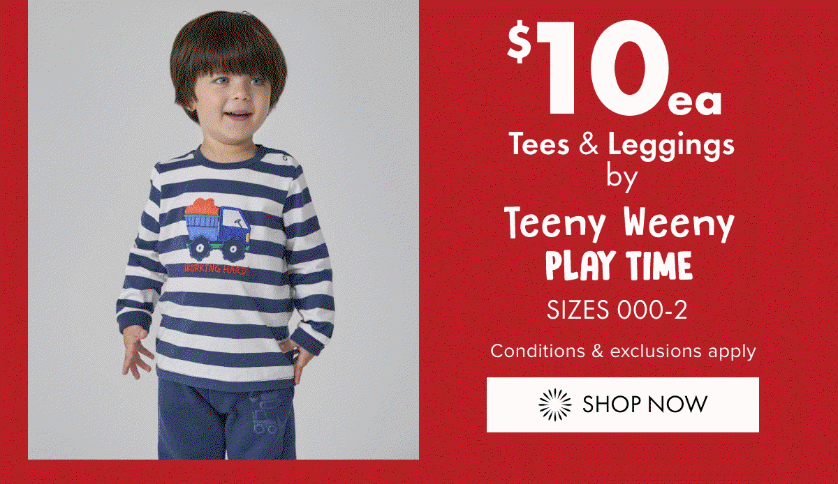 $10ea Tees & Leggings by Teeny Weeny Play Time