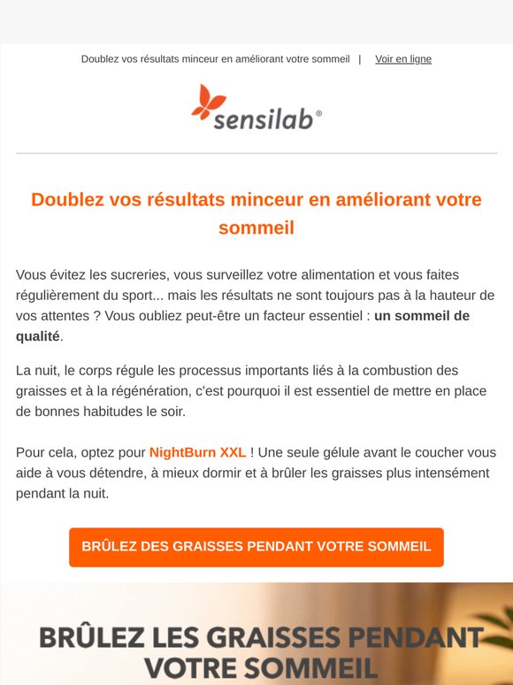 Pour un meilleur sommeil + une perte de graisse 💤
