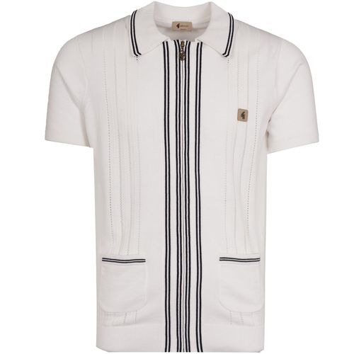 Gabicci Vintage Geller Knit Polo - White