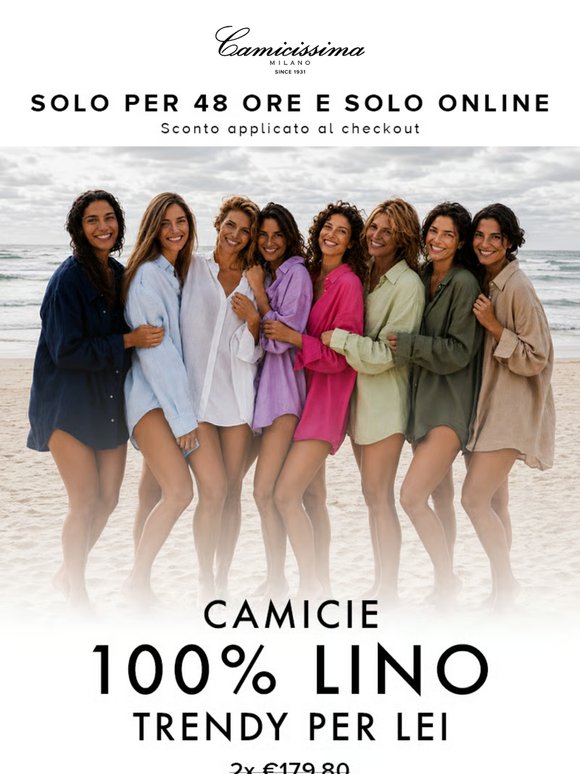 Extra -10% di sconto sulle Camicie 100% Lino Per Lei!