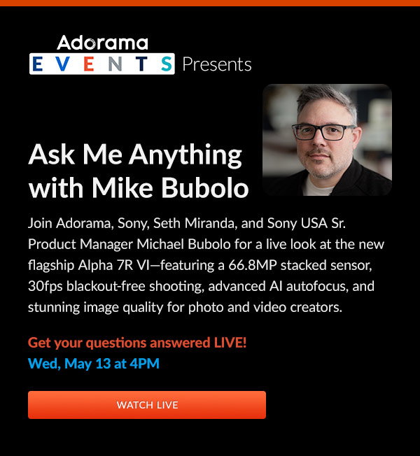 Adorama Events | Ask Me Anything with Mike Bubolo | Watch Live