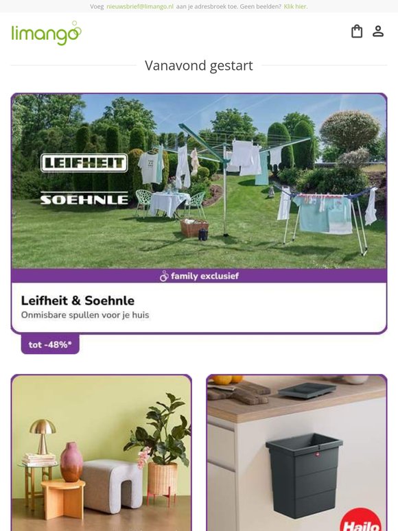 De Beste DEALS tot -79% 🏠🌳🐕 Leifheit, Hübsch, Steamery & meer!