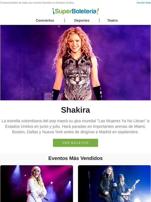 Shakira, Karol G, Mana, Carin Leon muchos eventos más