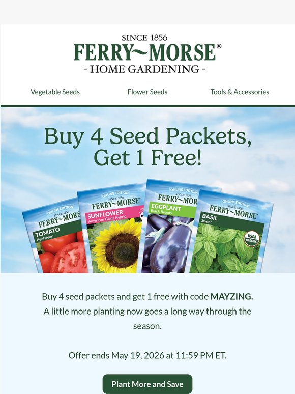 Buy 4, Get 1 Free on Seeds 🌱