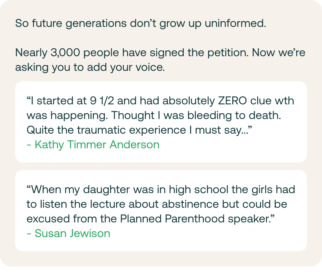 So future generations don’t grow up uninformed.