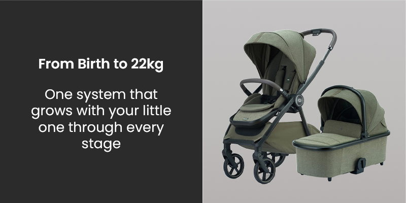 From Birth to 22kg One system that grows with your little one through every stage