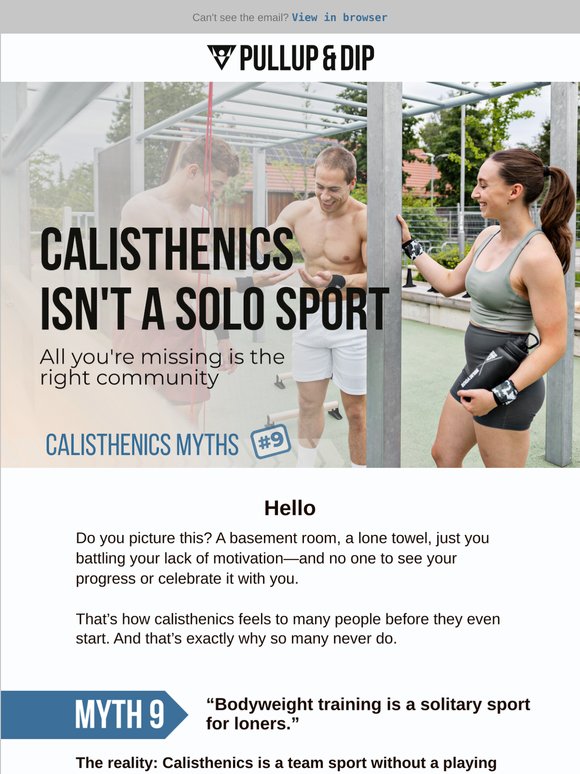 Myth #9: Calisthenics alone? That's a misconception.